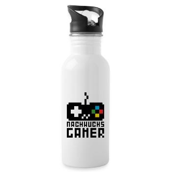 Nachwuchs Gamer Gaming für Baby Jungen Kinder - Trinkflasche mit integriertem Trinkhalm - Weiß - Rechts
