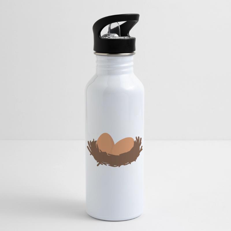 Eggs Nest Egg Easter Water bottle with straw