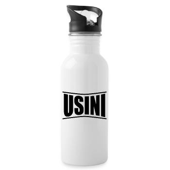 t-shirt Usini t-shirt Sardinia gift idea - Water bottle with straw - white - Right