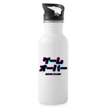 GAME OVER - Trinkflasche mit integriertem Trinkhalm - Weiß - Rechts