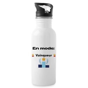 En mode vainqueur - Gourde avec paille intégrée - blanc - Droite
