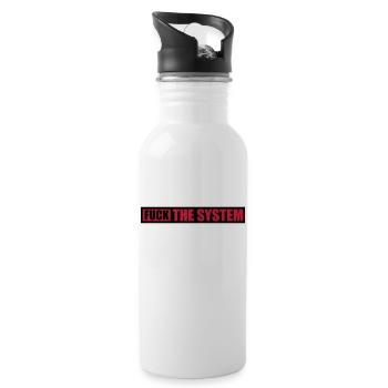 Fuck the system freedom - Water bottle with straw - white - Right