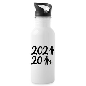 2021-2022 famille - Gourde avec paille intégrée - blanc - Droite
