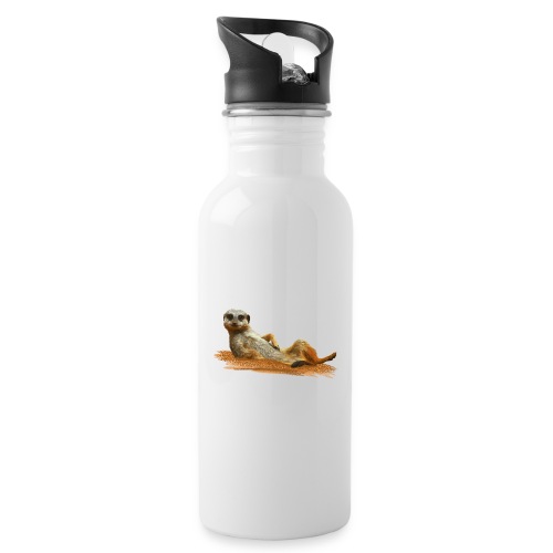 Erdmännchen - Trinkflasche mit integriertem Trinkhalm