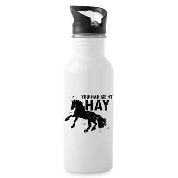 Conception Clydesdale pour clydesdale Riders - Gourde avec paille intégrée - blanc - Droite