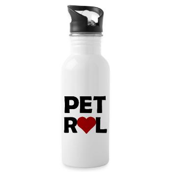 The petrol and diesel friends - Water bottle with straw - white - Right