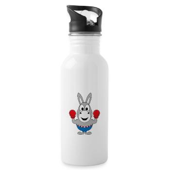 ESEL - BOXER - BOXEN - SPORT - TIER - KIND - BABY - Trinkflasche mit integriertem Trinkhalm - Weiß - Rechts