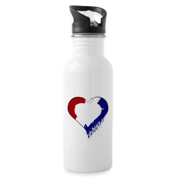 Dutch Love - Water bottle with straw - white - Right