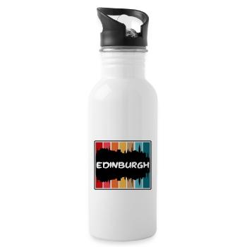 Édimbourg Écosse Skyline Silhouette Travel Souve - Gourde avec paille intégrée - blanc - Droite