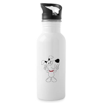 HUND - TIER - KIND - BABY - Trinkflasche mit integriertem Trinkhalm - Weiß - Rechts