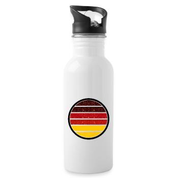 Germany's colours - Water bottle with straw - white - Right