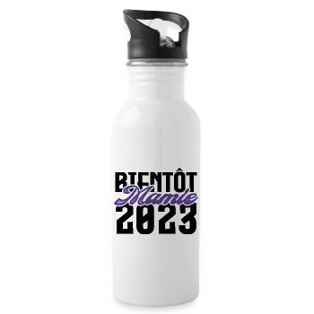 Cadeau Annonce grossesse bientôt Mamie 2023. - Gourde avec paille intégrée - blanc - Droite