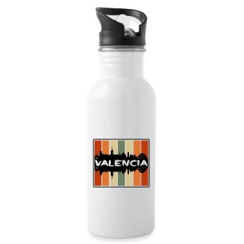Valencia Venezuela Skyline Silhouette Travel Souve - Gourde avec paille intégrée - blanc - Droite