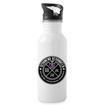 Schonend behandeln Sack 75 | Farben änderbar - Trinkflasche mit integriertem Trinkhalm - Weiß - Rechts