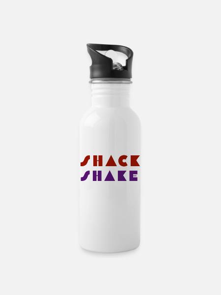 CHEERS - Trinkflasche mit integriertem Trinkhalm - Weiß