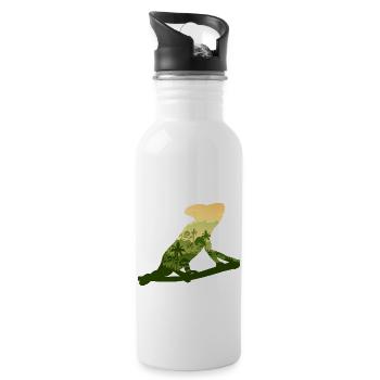 Chameleon - Water bottle with straw - white - Right