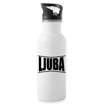 name t-shirt Ljuba t-shirt gift idea - Water bottle with straw - white - Right