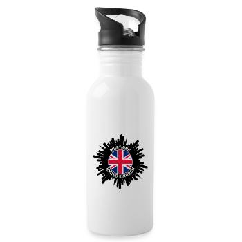 Worthing Skyline Uk Flag Souvenir de voyage - Gourde avec paille intégrée - blanc - Droite