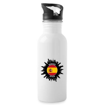 Burgos Skyline Espagne Flag Souvenir de voyage - Gourde avec paille intégrée - blanc - Droite