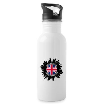 Huddersfield Skyline Uk Flag Souvenir de voyage - Gourde avec paille intégrée - blanc - Droite