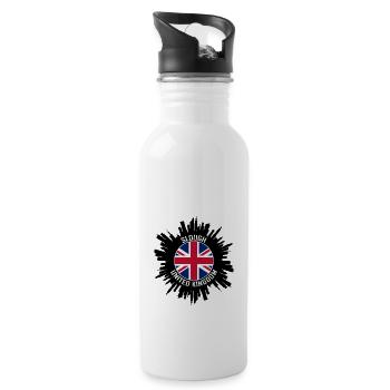 Slough Skyline Uk Flag Souvenir de voyage - Gourde avec paille intégrée - blanc - Droite