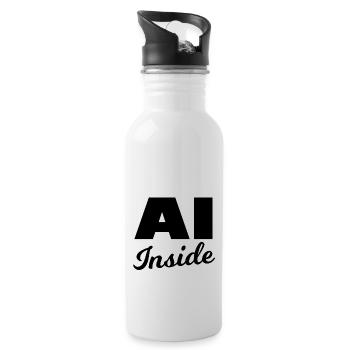 Die Cyber Profis - Trinkflasche mit integriertem Trinkhalm - Weiß - Rechts