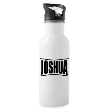 t-shirt name Joshua t-shirt gift idea - Water bottle with straw - white - Right