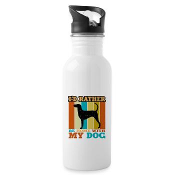 Kerry Beagle Dog Lover Silhouette Vintage Sunset - Gourde avec paille intégrée - blanc - Droite