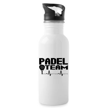 Padel Mannschaft - Trinkflasche mit integriertem Trinkhalm - Weiß - Rechts