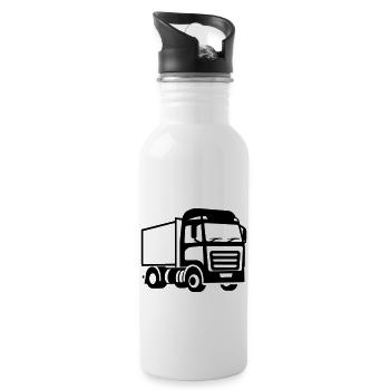 truck - Water bottle with straw - white - Right