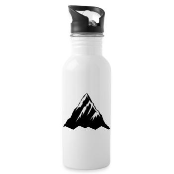 Berg - Trinkflasche mit integriertem Trinkhalm - Weiß - Rechts
