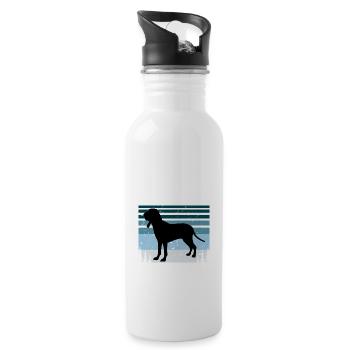Braco Italiano Dog Lover Silhouette Vintage Sunset - Gourde avec paille intégrée - blanc - Droite