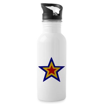 The Romanian Star - Water bottle with straw - white - Right