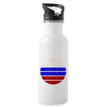 Zuhause in Rußland - Trinkflasche mit integriertem Trinkhalm - Weiß - Rechts