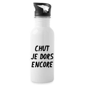 chut je dors encore - Gourde avec paille intégrée - blanc - Droite