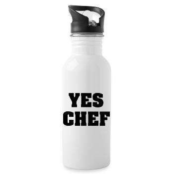 Yes chef - Water bottle with straw - white - Right