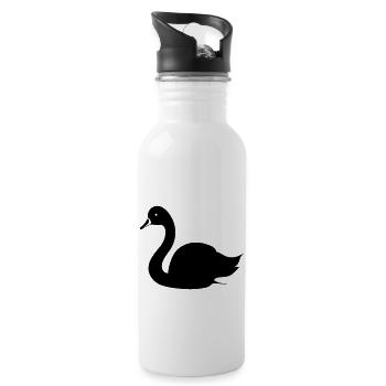 Cygne - Gourde avec paille intégrée - blanc - Droite
