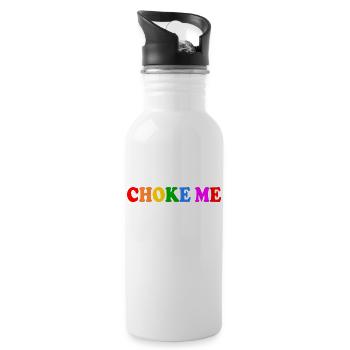 Choke me - Trinkflasche mit integriertem Trinkhalm - Weiß - Rechts