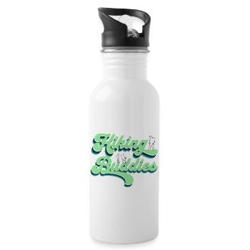 Hiking Buddies Wanderbekleidung Outdoor Camping - Trinkflasche mit integriertem Trinkhalm - Weiß - Rechts