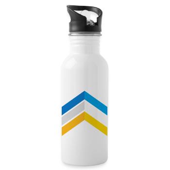 Down Syndrome Three Chromosome Arrows Awareness - Water bottle with straw - white - Right