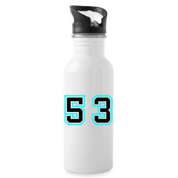 53 Number Symbol - Water bottle with straw - white - Right