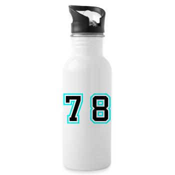 78 Number Symbol - Water bottle with straw - white - Right