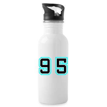 95 Number Symbol - Water bottle with straw - white - Right