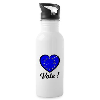 The European Election - Water bottle with straw - white - Right