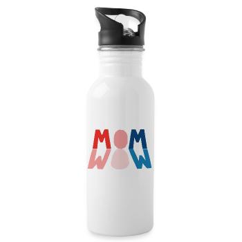 MOM=WOW - Water bottle with straw - white - Right