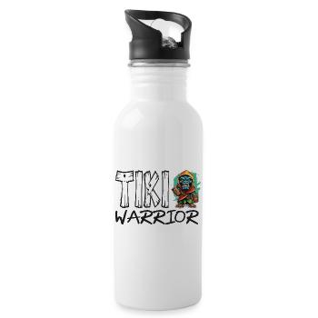 Tiki Krieger Kollektion - Trinkflasche mit integriertem Trinkhalm - Weiß - Rechts