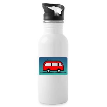 PAPA. OPA. VATERTAG. GELIEBTE. MEISTER. LEHRER - Trinkflasche mit integriertem Trinkhalm - Weiß - Rechts