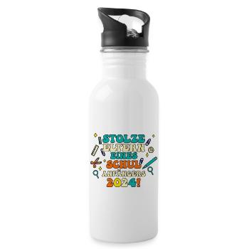 Parents School Child Primary School First Grade Enrollment - Water bottle with straw - white - Right