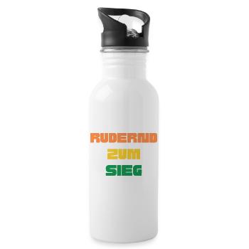 Rowing to victory - Water bottle with straw - white - Right
