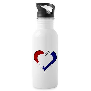 The Dutch Love - Water bottle with straw - white - Right
